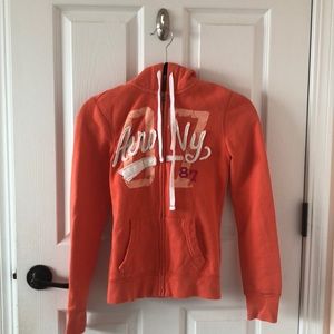 Coral Aeropostale Zip-Up Hoodie